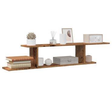 vidaXL Ράφι Τηλεόρασης Επιτοίχιο 125x18x23cm Επεξ. Ξύλο 1 τεμ.