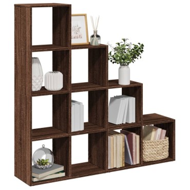 vidaXL Βιβλιοθήκη/Διαχωριστικό Χώρου 4 Επ. 131,5x29x131,5cm Επ. Ξύλο 1 τεμ.