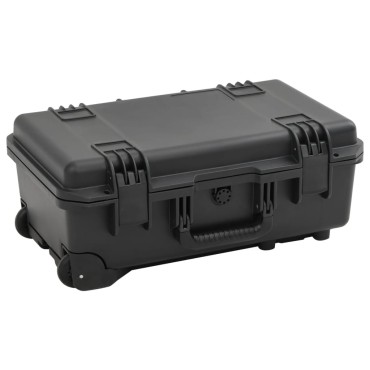 vidaXL Θήκη Πτήσης Φορητή Μαύρη 55x35x22,5 εκ. από Πολυπροπυλένιο