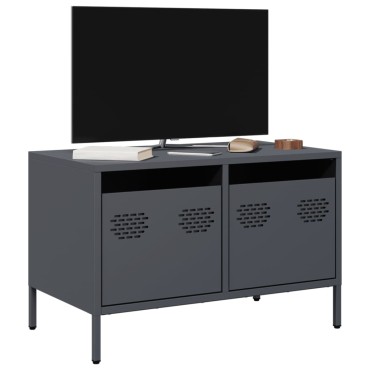 vidaXL Έπιπλο Τηλεόρασης Ανθρακί 68x39x43,5cm Ατσάλι Ψυχρής Έλασης