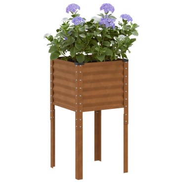 vidaXL Ζαρντινιέρα 45x45x88 εκ. Ατσάλι Σκληρυθέν στον Αέρα