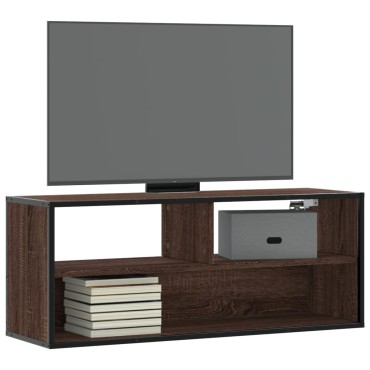 vidaXL Έπιπλο Τηλεόρασης Καφέ Δρυς 100x31x39,5cm Επεξεργασμένο Ξύλο