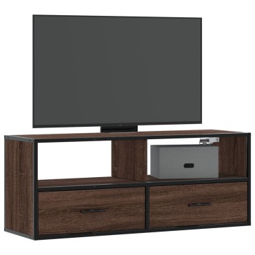 vidaXL Έπιπλο Τηλεόρασης Καφέ Δρυς 100x31x39,5cm Επεξεργασμένο Ξύλο