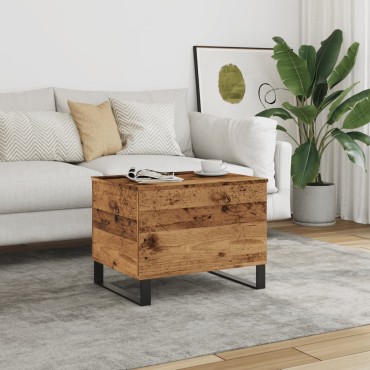 vidaXL Τραπεζάκι Σαλονιού Όψη Παλαιού Ξύλου 60x44,5x45cm Επεξ. Ξύλο 1 τεμ.