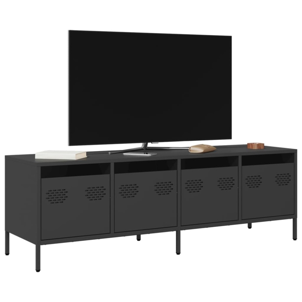 vidaXL Έπιπλο Τηλεόρασης Μαύρο 135x39x43,5cm Ατσάλι Ψυχρής Έλασης