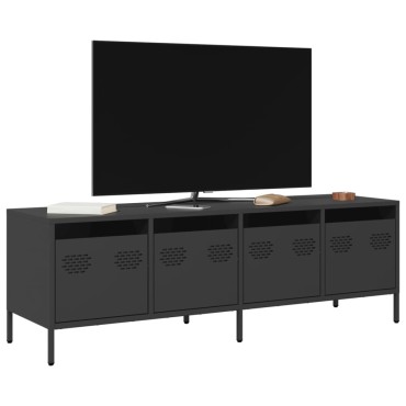 vidaXL Έπιπλο Τηλεόρασης Μαύρο 135x39x43,5cm Ατσάλι Ψυχρής Έλασης
