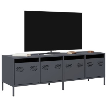vidaXL Έπιπλο Τηλεόρασης Ανθρακί 135x39x43,5cm Ατσάλι Ψυχρής Έλασης