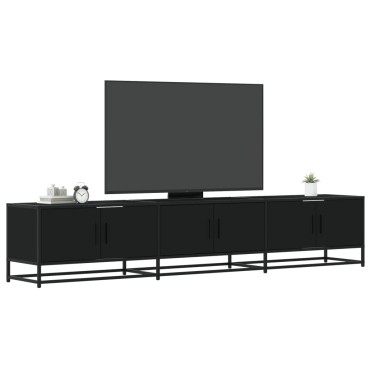 vidaXL Έπιπλο Τηλεόρασης Μαύρο 210x35x41cm Επεξεργασμένο Ξύλο