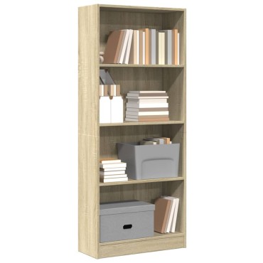 vidaXL Βιβλιοθήκη Sonoma Δρυς 60x24x143cm από Επεξεργασμένο Ξύλο 1 τεμ.