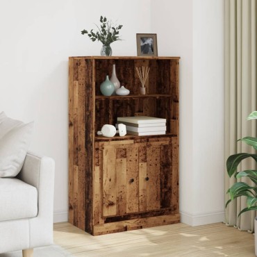 vidaXL Ντουλάπι Όψη Παλαιού Ξύλου 60x35,5x103,5cm Επεξ. Ξύλο 1 τεμ.