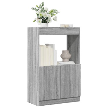 vidaXL Ντουλάπι Γκρι Sonoma 63x33x100cm από Επεξεργασμένο Ξύλο 1 τεμ.