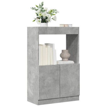vidaXL Ντουλάπι Γκρι Σκυρ. 63x33x100cm από Επεξεργασμένο Ξύλο 1 τεμ.