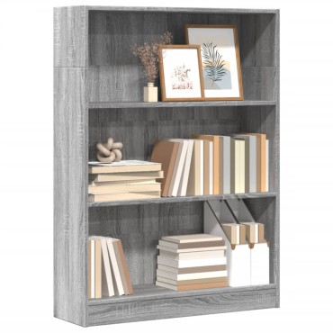 vidaXL Βιβλιοθήκη Γκρι Sonoma 80x24x109cm από Επεξεργ. Ξύλο 1 τεμ.
