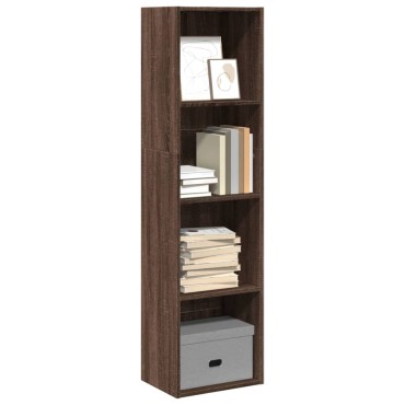 vidaXL Βιβλιοθήκη Καφέ Δρυς 40x30x152cm από Επεξεργασμένο Ξύλο 1 τεμ.