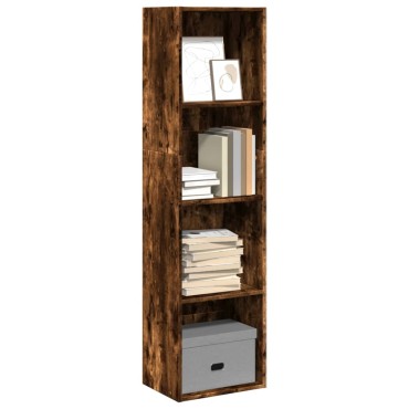 vidaXL Βιβλιοθήκη Καπνιστή Δρυς 40x30x152cm από Επεξεργασμένο Ξύλο 1 τεμ.