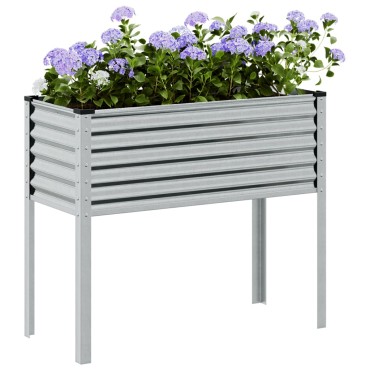vidaXL Ζαρντινιέρα Κήπου 100x41x90 εκ. Γαλβανισμένο Χάλυβα