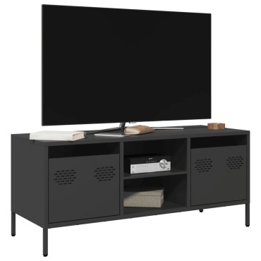 vidaXL Έπιπλο Τηλεόρασης Μαύρο 101,5x39x43,5cm Ατσάλι Ψυχρής Έλασης