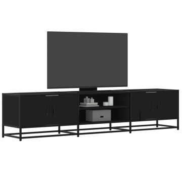 vidaXL Έπιπλο Τηλεόρασης Μαύρο 180x35x41cm Επεξεργασμένο Ξύλο