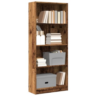 vidaXL Βιβλιοθήκη Όψη Παλαιού Ξύλου 60x24x143cm Επεξεργασμένο Ξύλο 1 τεμ.