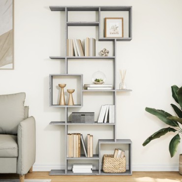 vidaXL Βιβλιοθήκη Γκρι Sonoma 92x29x188cm από Επεξεργασμένο Ξύλο 1 τεμ.