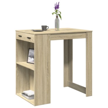 vidaXL Τραπέζι Μπαρ Sonoma Δρυς 102x70x103,5cm Επεξεργ. Ξύλο 1 τεμ.