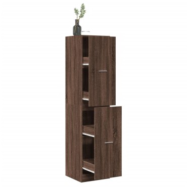 vidaXL Συρταριέρα Γενικής Χρήσης Καφέ Δρυς 40x41x174,5cm Επεξ. Ξύλο 1 τεμ.