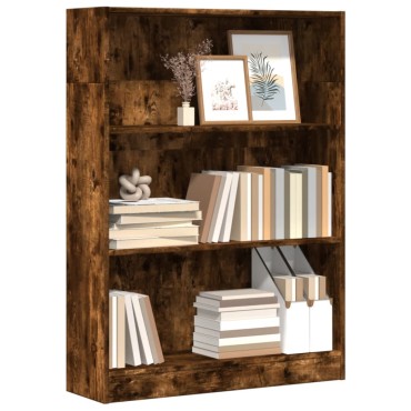 vidaXL Βιβλιοθήκη Καπνιστή Δρυς 80x24x109cm από Επεξεργασμένο Ξύλο 1 τεμ.