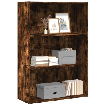 vidaXL Βιβλιοθήκη Καπνιστή Δρυς 80x30x114cm από Επεξεργασμένο Ξύλο 1 τεμ.