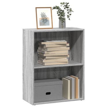 vidaXL Βιβλιοθήκη Γκρι Sonoma 60x30x77cm από Επεξεργ. Ξύλο 1 τεμ.