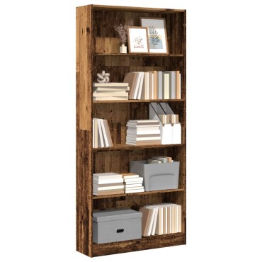 vidaXL Βιβλιοθήκη Όψη Παλαιού Ξύλου 80x24x176cm Επεξεργασμένο Ξύλο 1 τεμ.
