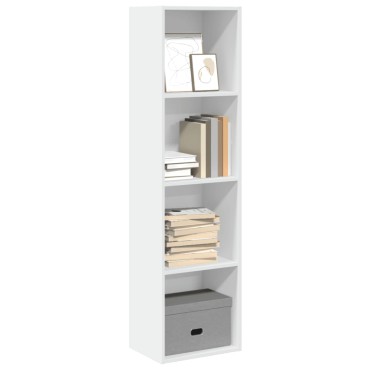 vidaXL Βιβλιοθήκη Λευκή 40x30x152cm από Επεξεργασμένο Ξύλο 1 τεμ.