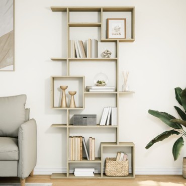 vidaXL Βιβλιοθήκη Χρώμα Sonoma Δρυς 92x29x188cm Επεξεργασμένο Ξύλο 1 τεμ.