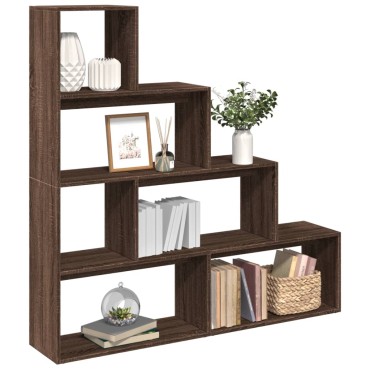 vidaXL Βιβλιοθήκη/Διαχωριστικό Χώρου 4 Επ. 143,5x29x143,5cm Επ. Ξύλο 1 τεμ.