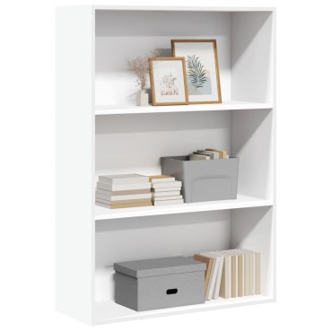 vidaXL Βιβλιοθήκη Λευκή 80x30x114cm από Επεξεργασμένο Ξύλο 1 τεμ.