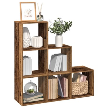 vidaXL Βιβλιοθήκη/Διαχωριστικό Χώρου 3 Επ. 99x29x99cm Επ. Ξύλο 1 τεμ.