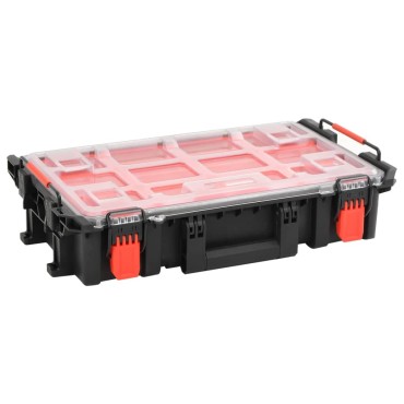 vidaXL Θήκη Πτήσης Φορητή Μαύρη 55,5x34,5x13,5 εκ. από Πολυπροπυλένιο
