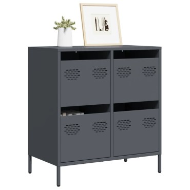 vidaXL Ντουλάπι Ανθρακί 68x39x73,5cm από Χάλυβα Ψυχρής Έλασης 1 τεμ.