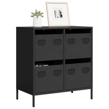 vidaXL Ντουλάπι Μαύρο 68x39x73,5cm από Χάλυβα Ψυχρής Έλασης 1 τεμ.