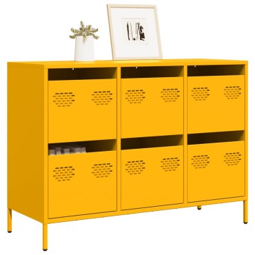 vidaXL Ντουλάπι Μουσταρδί 101,5x39x73,5cm από Χάλυβα Ψυχρής Έλασης 1 τεμ.