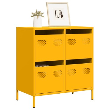 vidaXL Ντουλάπι Μουσταρδί 68x39x73,5cm από Χάλυβα Ψυχρής Έλασης 1 τεμ.