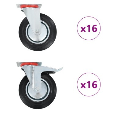 vidaXL Ρόδες Περιστρεφόμενες 32 τεμ. 200 χιλ.