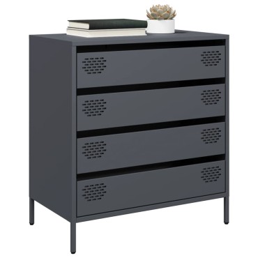 vidaXL Ντουλάπι Ανθρακί 68x39x73,5cm από Χάλυβα Ψυχρής Έλασης 1 τεμ.