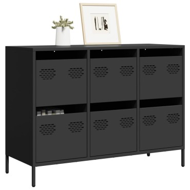 vidaXL Ντουλάπι Μαύρο 101,5x39x73,5cm από Χάλυβα Ψυχρής Έλασης 1 τεμ.