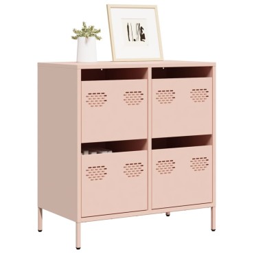 vidaXL Ντουλάπι Ροζ 68x39x73,5cm από Χάλυβα Ψυχρής Έλασης 1 τεμ.