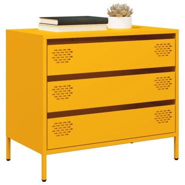 vidaXL Ντουλάπι Μουσταρδί 68x39x58,5cm από Χάλυβα Ψυχρής Έλασης 1 τεμ.