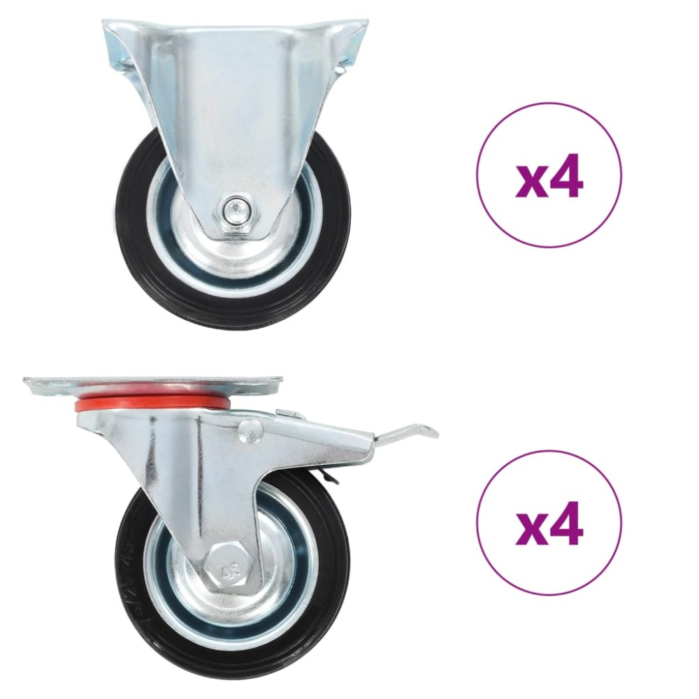 vidaXL Ρόδες 8 τεμ. 75 χιλ.