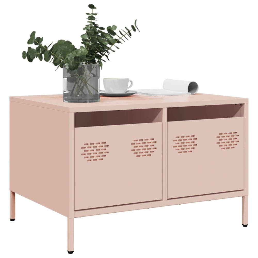 vidaXL Έπιπλο Τηλεόρασης Ροζ 68x50x43,5cm Χάλυβας Ψυχρής Έλασης