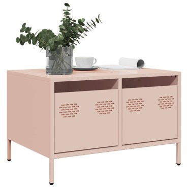 vidaXL Έπιπλο Τηλεόρασης Ροζ 68x50x43,5cm Χάλυβας Ψυχρής Έλασης