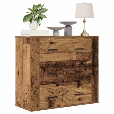 vidaXL Συρταριέρα Όψη Παλαιού Ξύλου 80x33x70cm Επεξεργασμένο Ξύλο 1 τεμ.