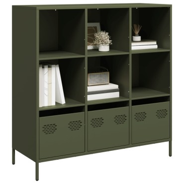 vidaXL Ραφιέρα Πράσινο Λαδί 101,5x39x103,5cm από Ατσάλι 1 τεμ.